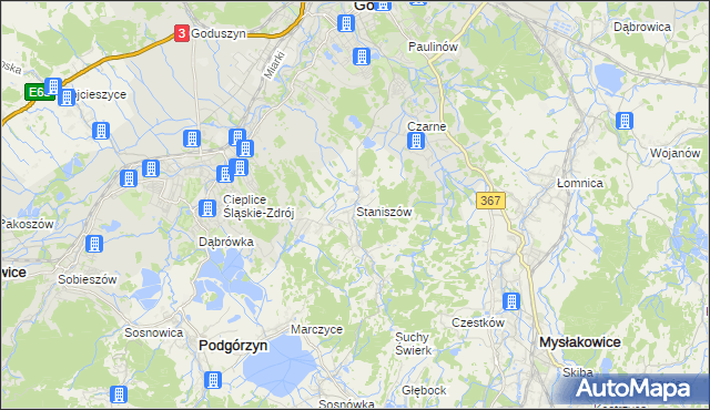 mapa Staniszów, Staniszów na mapie Targeo