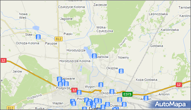 mapa Stańków, Stańków na mapie Targeo