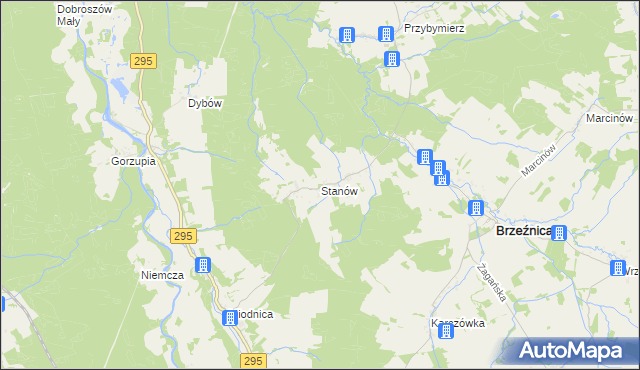 mapa Stanów, Stanów na mapie Targeo