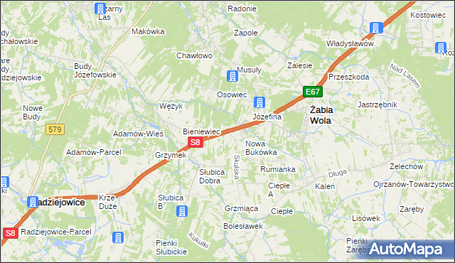 mapa Stara Bukówka, Stara Bukówka na mapie Targeo