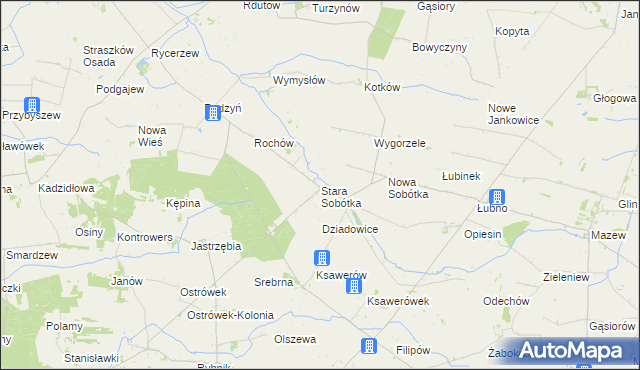 mapa Stara Sobótka, Stara Sobótka na mapie Targeo