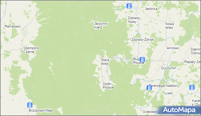 mapa Stara Wieś gmina Chorzele, Stara Wieś gmina Chorzele na mapie Targeo