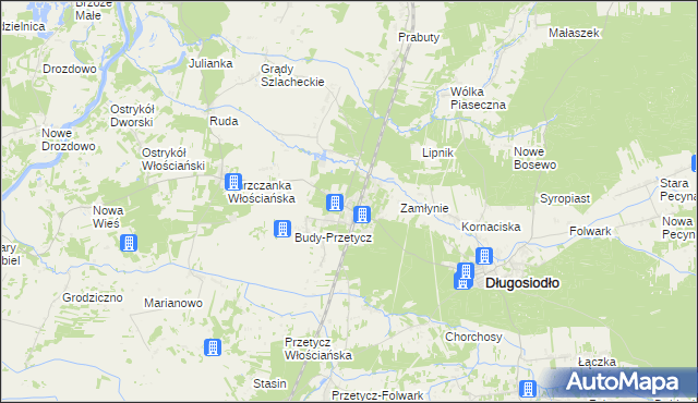 mapa Stare Bosewo, Stare Bosewo na mapie Targeo