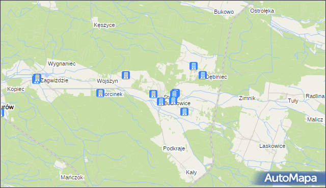 mapa Stare Budkowice, Stare Budkowice na mapie Targeo