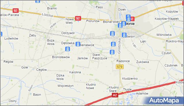 mapa Stare Faszczyce, Stare Faszczyce na mapie Targeo