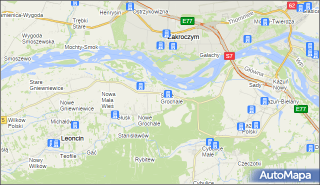 mapa Stare Grochale, Stare Grochale na mapie Targeo