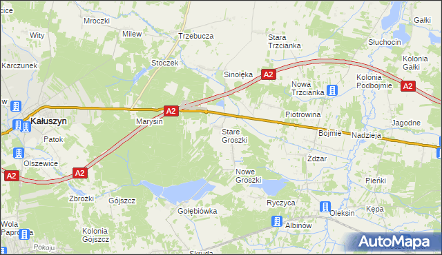 mapa Stare Groszki, Stare Groszki na mapie Targeo