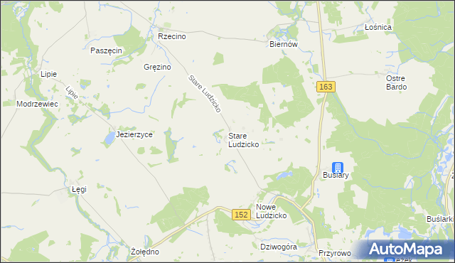 mapa Stare Ludzicko, Stare Ludzicko na mapie Targeo