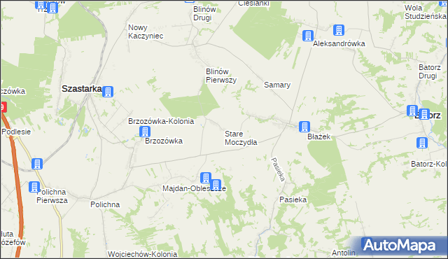 mapa Stare Moczydła, Stare Moczydła na mapie Targeo