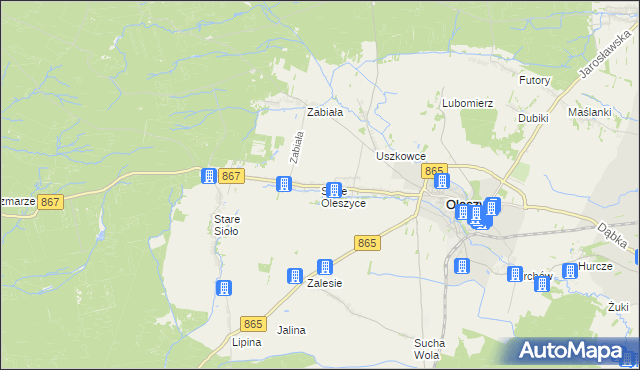 mapa Stare Oleszyce, Stare Oleszyce na mapie Targeo