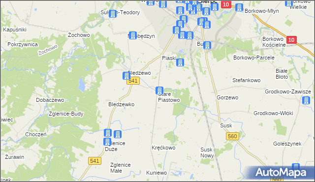 mapa Stare Piastowo, Stare Piastowo na mapie Targeo