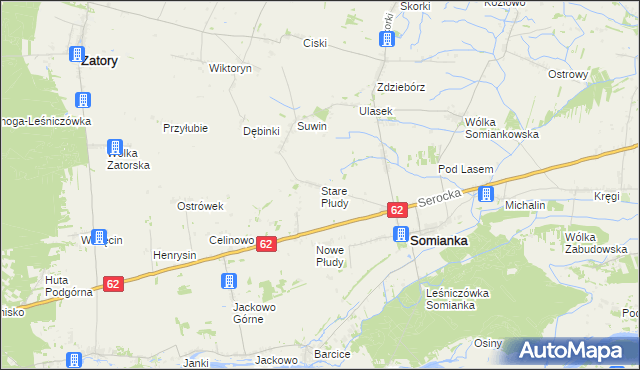 mapa Stare Płudy, Stare Płudy na mapie Targeo