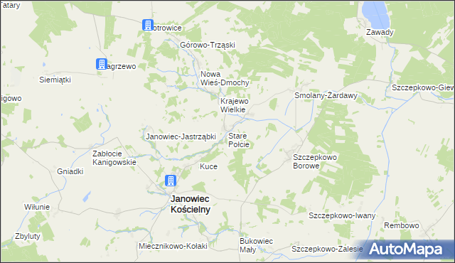 mapa Stare Połcie, Stare Połcie na mapie Targeo