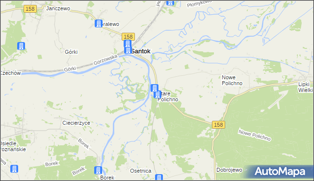 mapa Stare Polichno, Stare Polichno na mapie Targeo