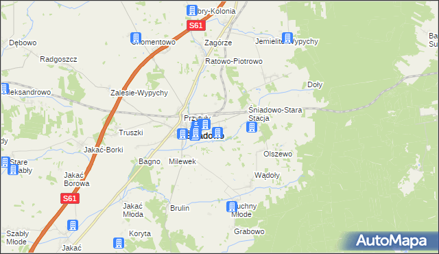 mapa Stare Ratowo, Stare Ratowo na mapie Targeo