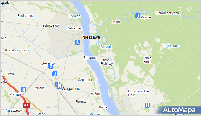 mapa Stare Rybitwy, Stare Rybitwy na mapie Targeo