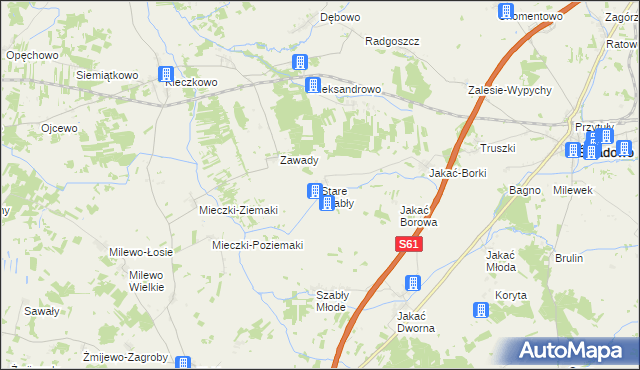 mapa Stare Szabły, Stare Szabły na mapie Targeo