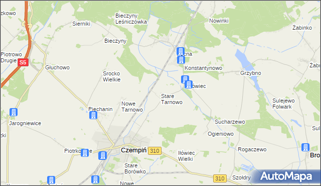 mapa Stare Tarnowo, Stare Tarnowo na mapie Targeo