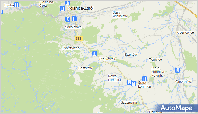 mapa Starkówek, Starkówek na mapie Targeo