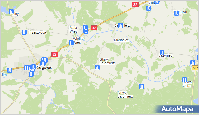 mapa Stary Jaromierz, Stary Jaromierz na mapie Targeo