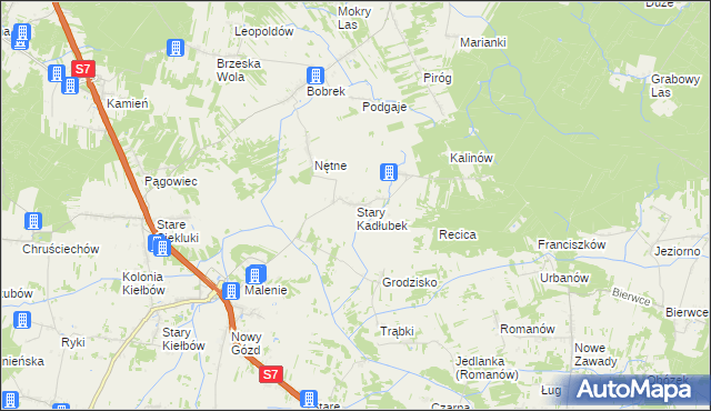 mapa Stary Kadłubek, Stary Kadłubek na mapie Targeo