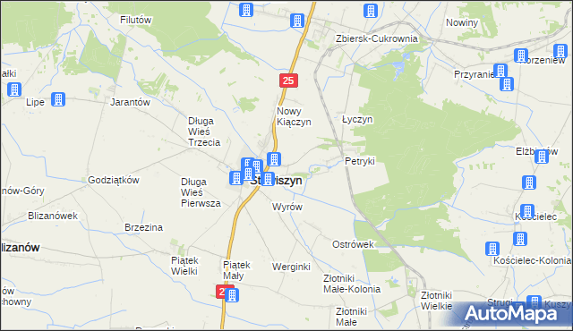 mapa Stary Kiączyn, Stary Kiączyn na mapie Targeo