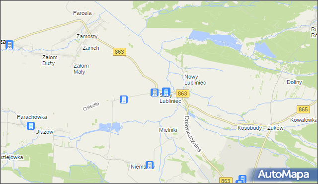 mapa Stary Lubliniec, Stary Lubliniec na mapie Targeo