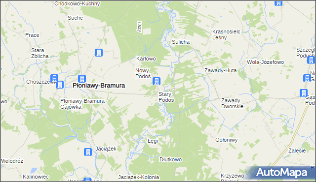 mapa Stary Podoś, Stary Podoś na mapie Targeo