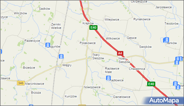 mapa Stary Śleszów, Stary Śleszów na mapie Targeo