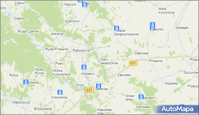 mapa Stary Świętochów, Stary Świętochów na mapie Targeo