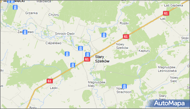 mapa Stary Szelków, Stary Szelków na mapie Targeo