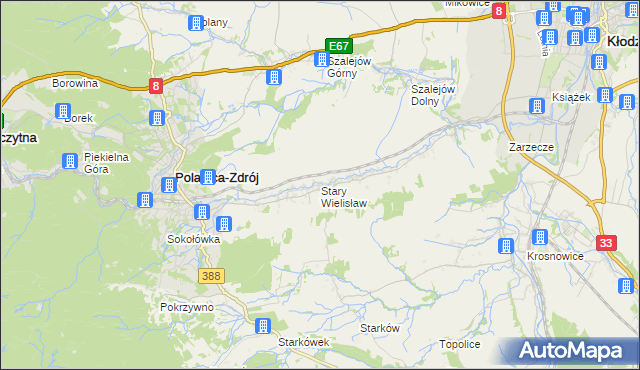 mapa Stary Wielisław, Stary Wielisław na mapie Targeo