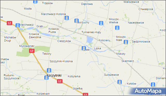 mapa Staw gmina Szczytniki, Staw gmina Szczytniki na mapie Targeo