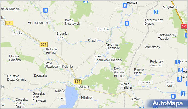 mapa Staw Noakowski-Kolonia, Staw Noakowski-Kolonia na mapie Targeo