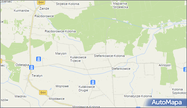 mapa Stefankowice-Kolonia, Stefankowice-Kolonia na mapie Targeo