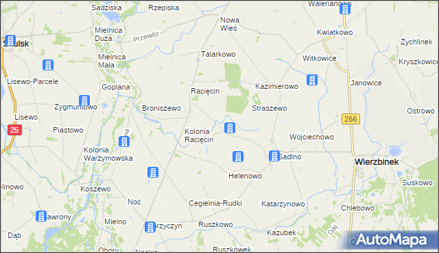 mapa Stefanowo Racięckie, Stefanowo Racięckie na mapie Targeo