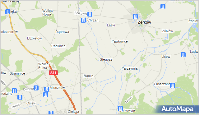 mapa Stęgosz, Stęgosz na mapie Targeo