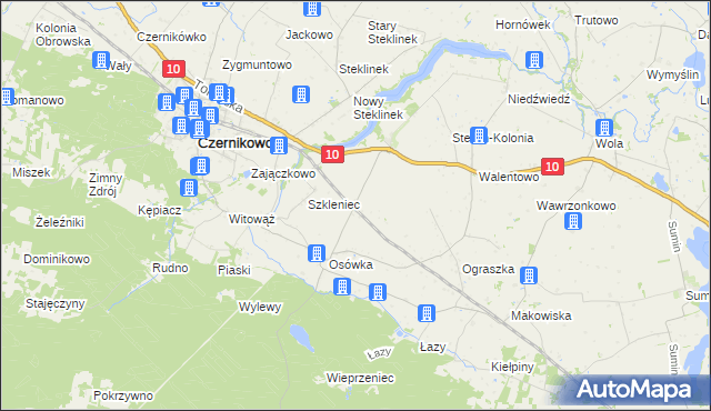 mapa Steklin, Steklin na mapie Targeo