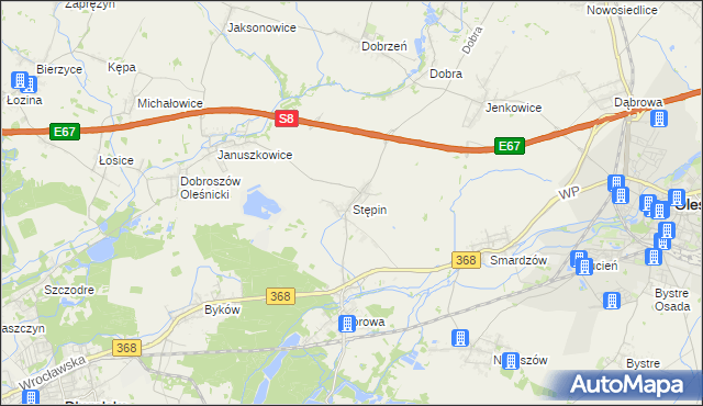 mapa Stępin, Stępin na mapie Targeo