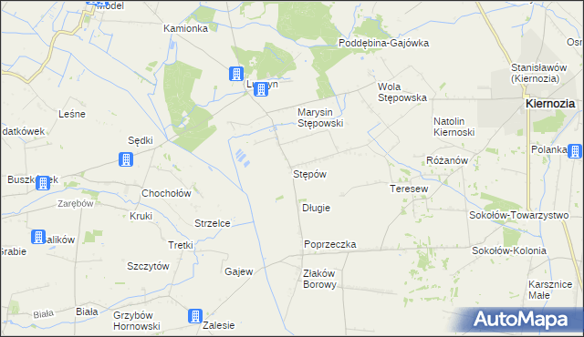 mapa Stępów, Stępów na mapie Targeo