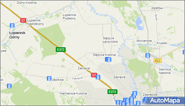 mapa Stężyca-Kolonia, Stężyca-Kolonia na mapie Targeo