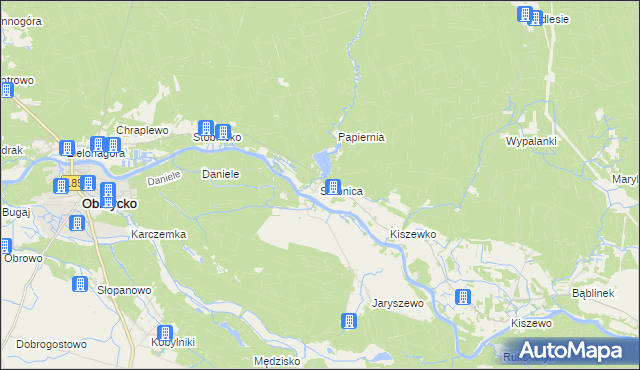 mapa Stobnica gmina Oborniki, Stobnica gmina Oborniki na mapie Targeo