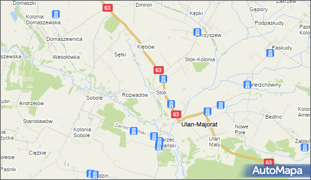 mapa Stok gmina Ulan-Majorat, Stok gmina Ulan-Majorat na mapie Targeo