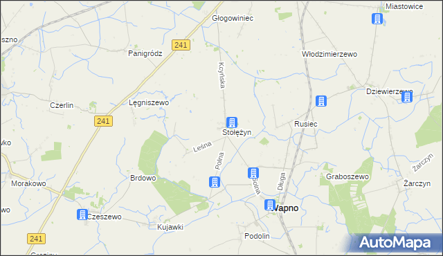 mapa Stołężyn, Stołężyn na mapie Targeo