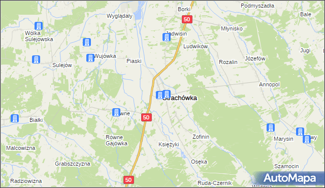 mapa Strachówka, Strachówka na mapie Targeo