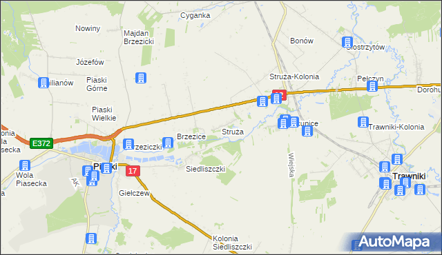 mapa Struża, Struża na mapie Targeo