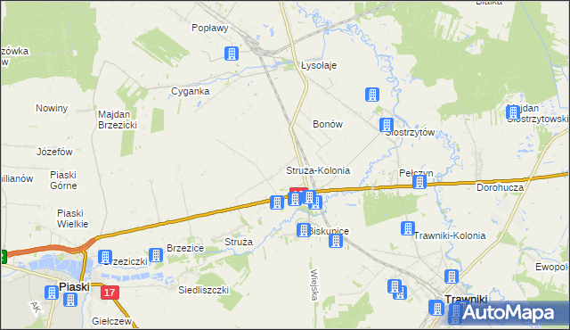 mapa Struża-Kolonia, Struża-Kolonia na mapie Targeo