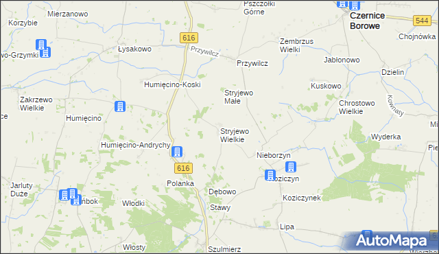 mapa Stryjewo Wielkie, Stryjewo Wielkie na mapie Targeo