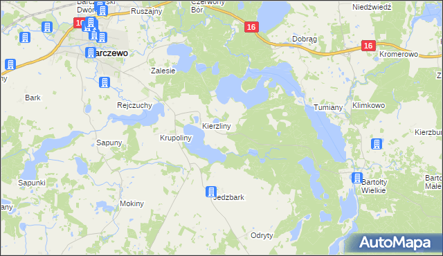 mapa Studzianek gmina Barczewo, Studzianek gmina Barczewo na mapie Targeo