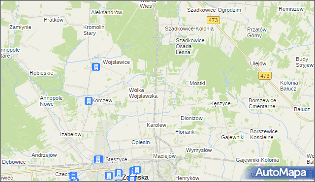 mapa Suchoczasy, Suchoczasy na mapie Targeo